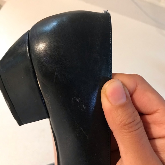 Navy Salvatore Ferragamo Leather Pumps - Picture 14 of 14